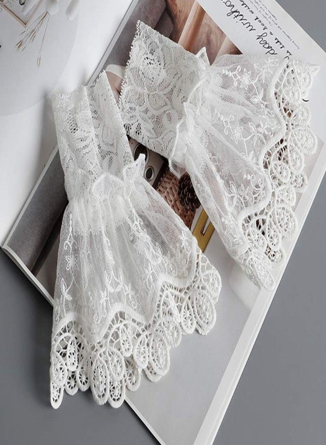 YAKEFJ Women Lace Cuffs Steampunk Wrist Cuff Bracelet for Wedding Party - Image 2